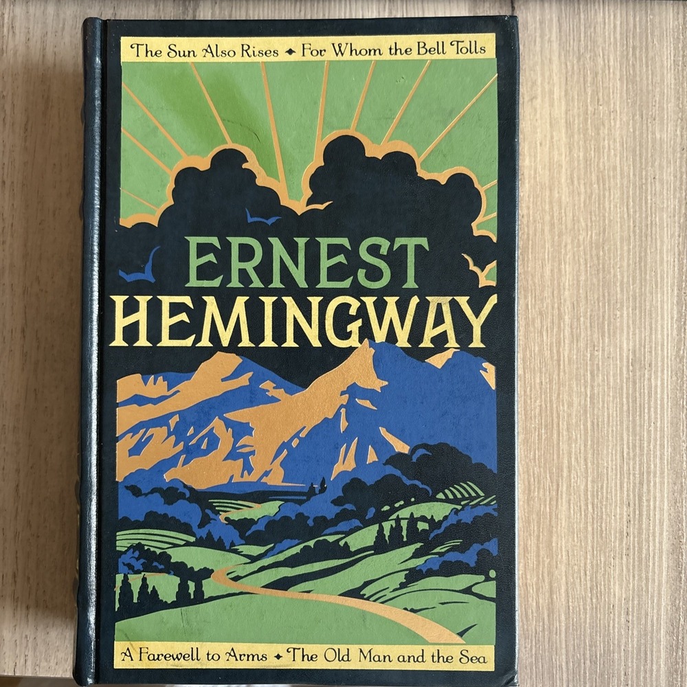 Ernest Hemingway Four Novels Leather Bound Gold Gilt Barnes & Noble 2011 Edition